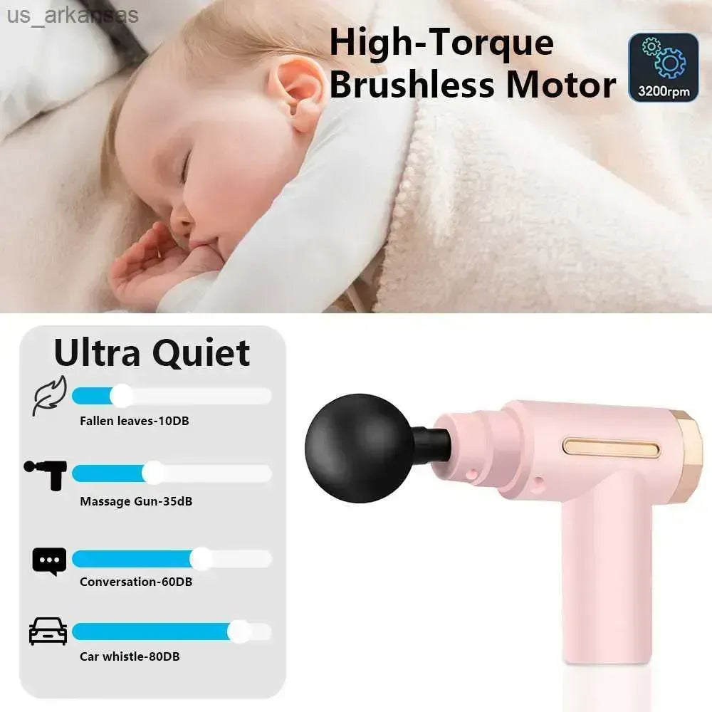 Professional Smart Percussion Massage Gun High-Intensity Deep Tissue Muscle Massager With 4 Interchangeable Heads