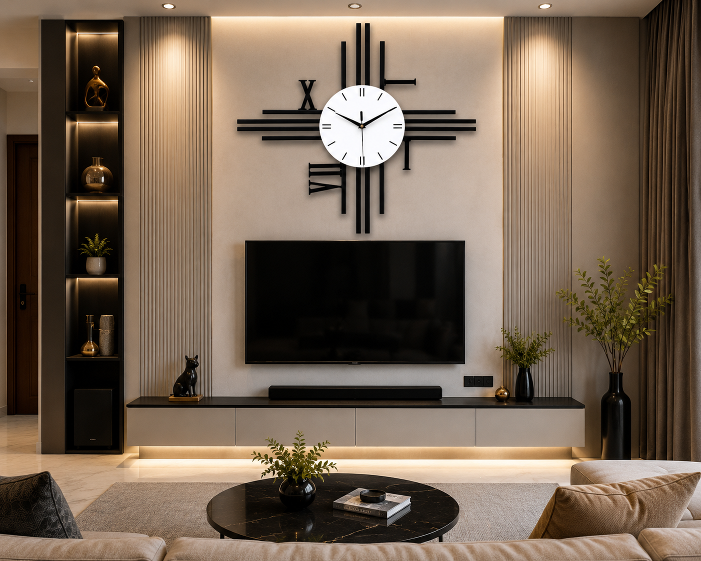 1905 Vintage Wall Clock Elegant Silent Wall Decor for Living Room, Office & Bedroom