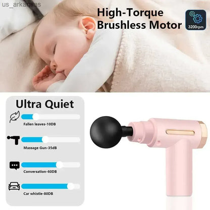 Professional Smart Percussion Massage Gun High-Intensity Deep Tissue Muscle Massager With 4 Interchangeable Heads