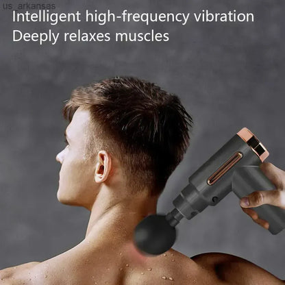 Professional Smart Percussion Massage Gun High-Intensity Deep Tissue Muscle Massager With 4 Interchangeable Heads