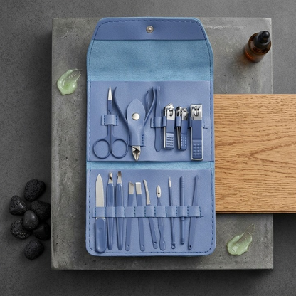 16pcs Professional Nail Clippers and Cuticle Nippers Set with Travel Case Manicure Set Pedicure Sets Nail Clippers