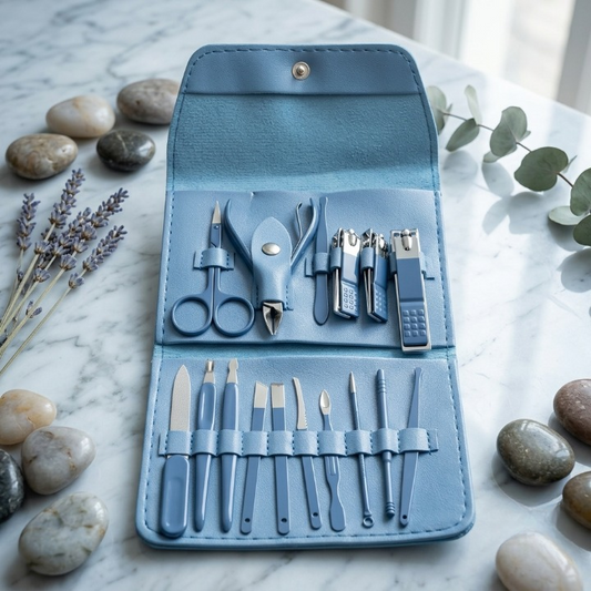 16pcs Professional Nail Clippers and Cuticle Nippers Set with Travel Case Manicure Set Pedicure Sets Nail Clippers