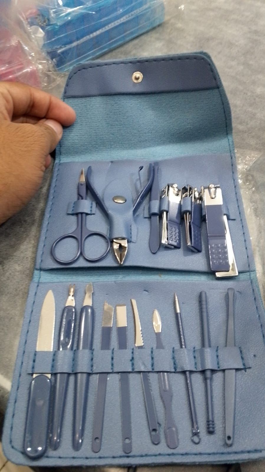 16pcs Professional Nail Clippers and Cuticle Nippers Set with Travel Case Manicure Set Pedicure Sets Nail Clippers