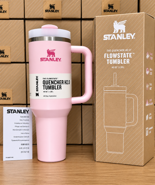 Stanley Tumblers 40oz Insulated Stainless Steel Tumbler with Handle & Straw | Double Wall Vacuum Travel Mug for Hot & Cold Drinks