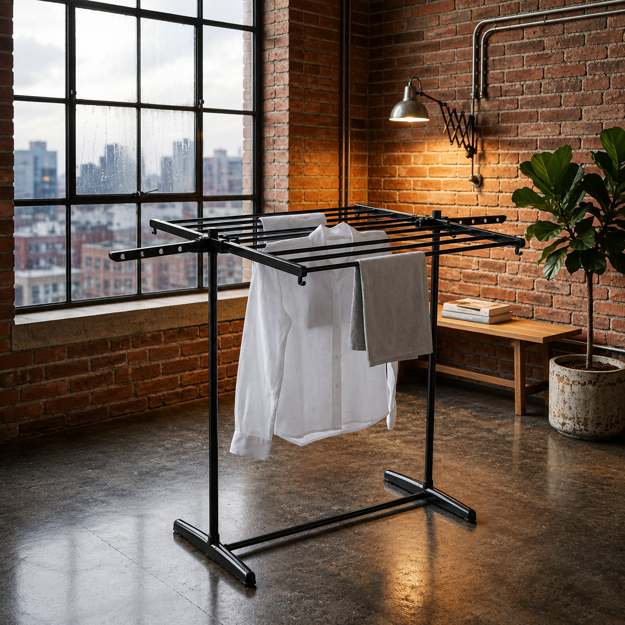 Folding Clothes Drying Rack | Multi-Tier Laundry Drying Stand | Collapsible Indoor & Outdoor Clothes Airer | Space Saving Drying Organizer