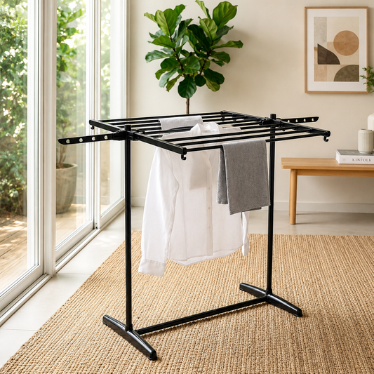 Folding Clothes Drying Rack | Multi-Tier Laundry Drying Stand | Collapsible Indoor & Outdoor Clothes Airer | Space Saving Drying Organizer