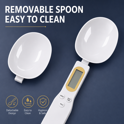 Digital Measuring Spoon Scale High Precision Electronic Kitchen Food Scale 500g/0.1g for Cooking, Baking & Coffee