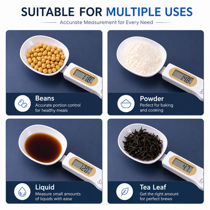 Digital Measuring Spoon Scale High Precision Electronic Kitchen Food Scale 500g/0.1g for Cooking, Baking & Coffee