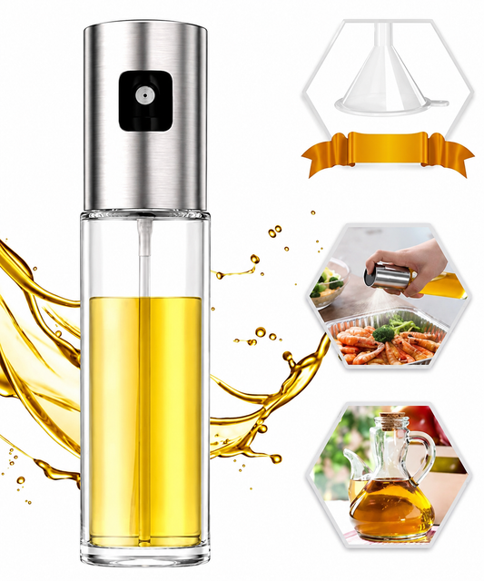 100ml Oil Spray Bottle Refillable Olive Oil Sprayer for Cooking, Air Fryer, BBQ, Salad & Kitchen Use