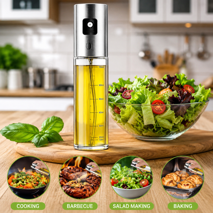 100ml Oil Spray Bottle Refillable Olive Oil Sprayer for Cooking, Air Fryer, BBQ, Salad & Kitchen Use
