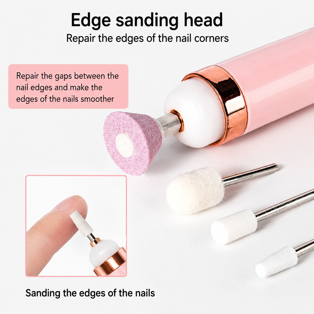 Electric Nail File Set Rechargeable Cordless Manicure Kit Portable Nail Grinding Polisher Nail Kit Care Tools