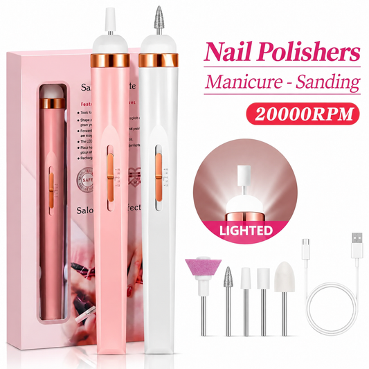 Electric Nail File Set Rechargeable Cordless Manicure Kit Portable Nail Grinding Polisher Nail Kit Care Tools
