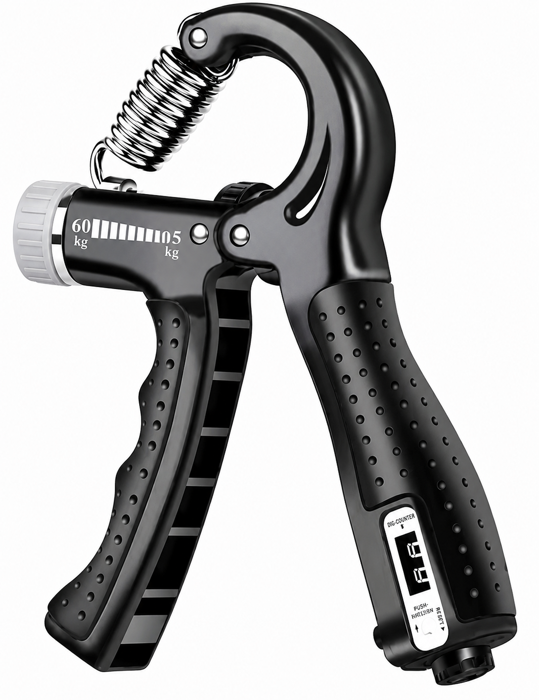 Professional Counter Hand Gripper Adjustable Resistance 10-60KG Digital Grip Strength Trainer for Forearm, Wrist & Finger Exercise