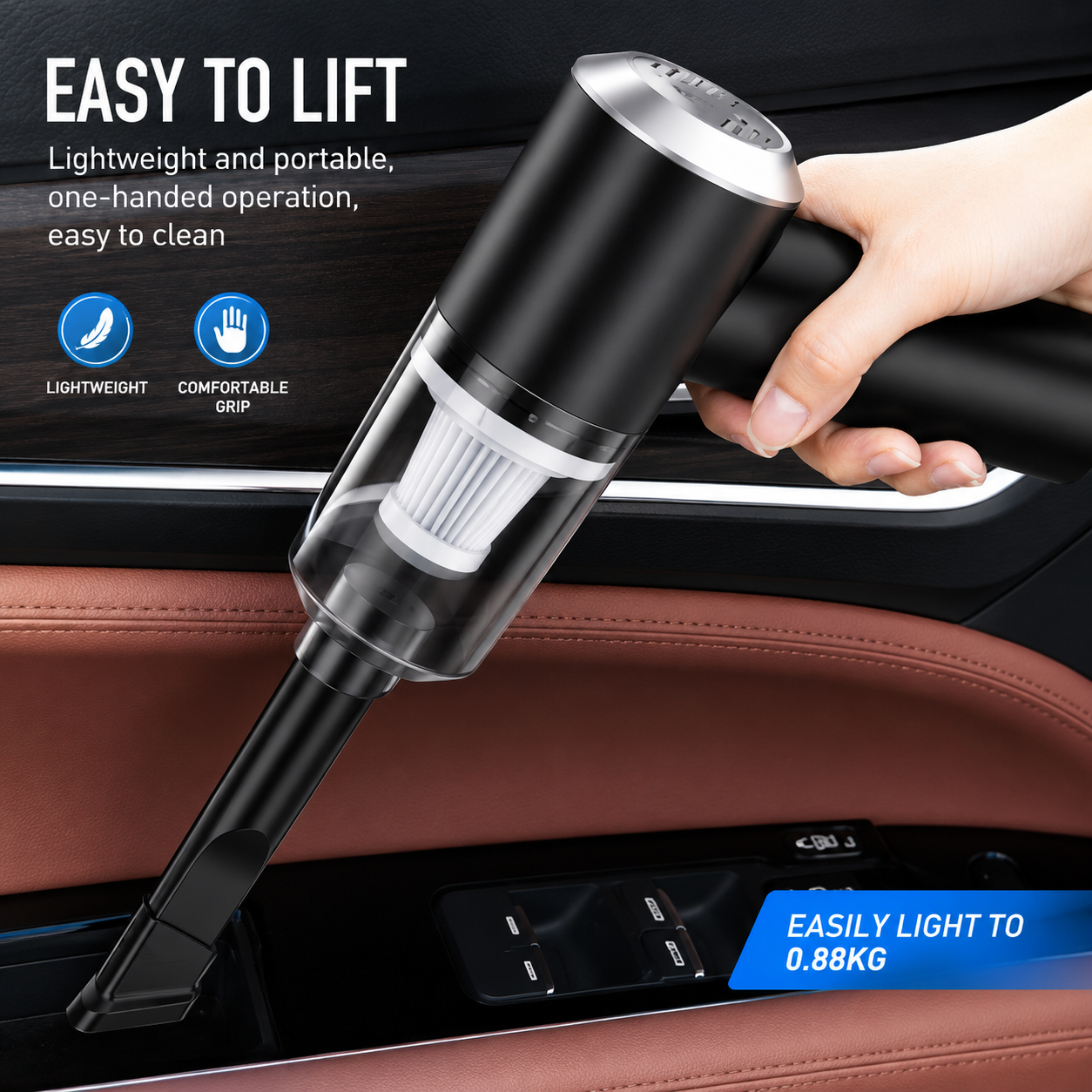 3 in 1 Cordless Vacuum Cleaner Portable Handheld Car Vacuum, Air Duster & Blower with Powerful Suction, USB Rechargeable