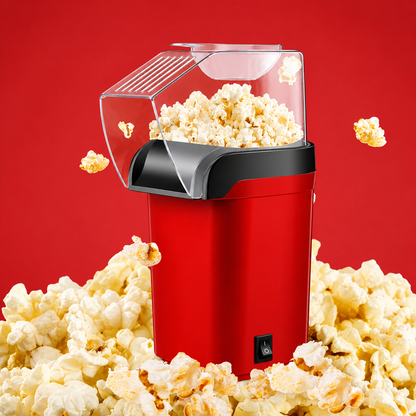 Hot Air Popcorn Maker Machine  Electric Oil Free Popcorn Popper for Home, Quick & Healthy Snack Maker