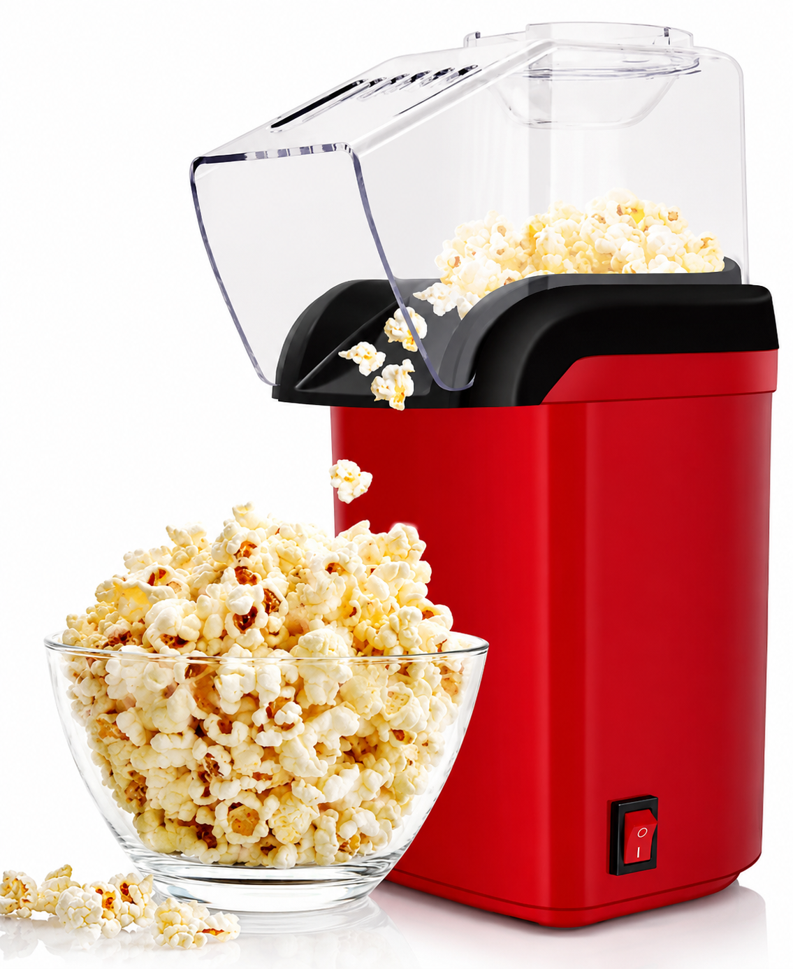 Hot Air Popcorn Maker Machine  Electric Oil Free Popcorn Popper for Home, Quick & Healthy Snack Maker
