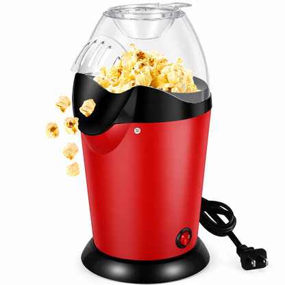 Hot Air Popcorn Maker Machine  Electric Oil Free Popcorn Popper for Home, Quick & Healthy Snack Maker
