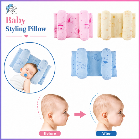 Baby Head Shaping Pillow Adjustable Memory Foam Pillow for Flat Head Prevention
