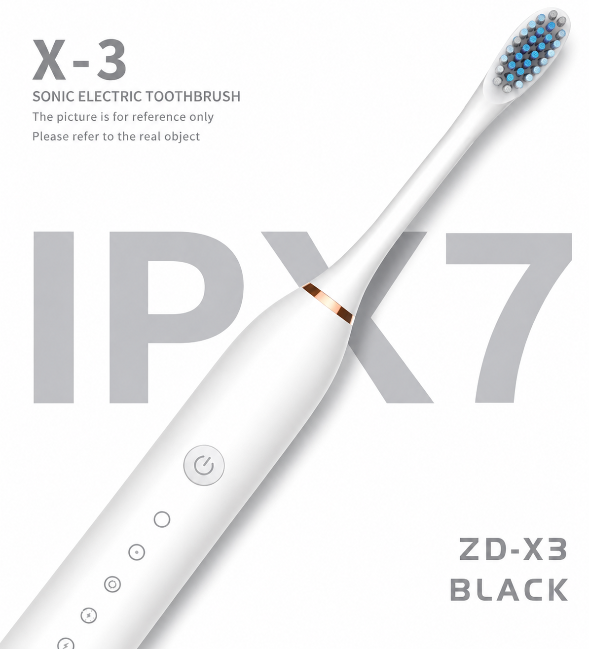 Ultrasonic Sonic Electric Toothbrush USB Charging Rechargeable Total Washable Electronic Whitening Teeth Brush for Oral Care
