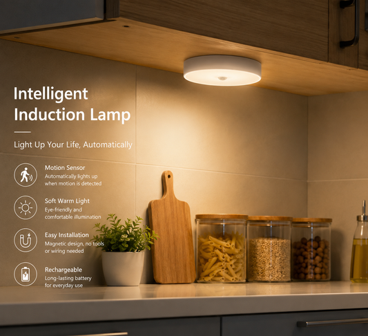 Intelligent Induction Lamp Smart Motion Sensor Rechargeable Wireless Night Light l Sensor With Button