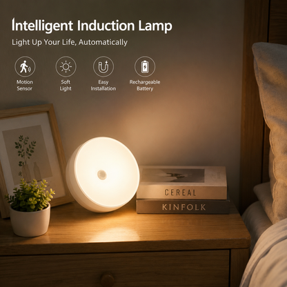 Intelligent Induction Lamp Smart Motion Sensor Rechargeable Wireless Night Light l Sensor With Button