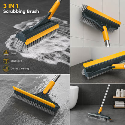 2 in 1 Floor Cleaning Brush Bathroom Tile Windows Floor Cleaning Brush with 120° Rotatable Head - Multipurpose Bathroom Floor Cleaning Brush - Floor Brush Scrubber - Without Box | Floor Cleaning Brush
