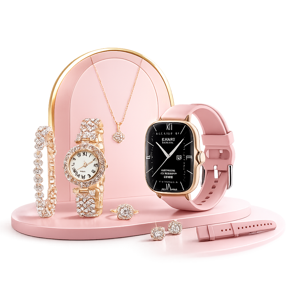 A58 Plus 6 in 1 - Smartwatch For Women | Best Quality Smart Watch For Girls | Perfect For Gift - Random Color