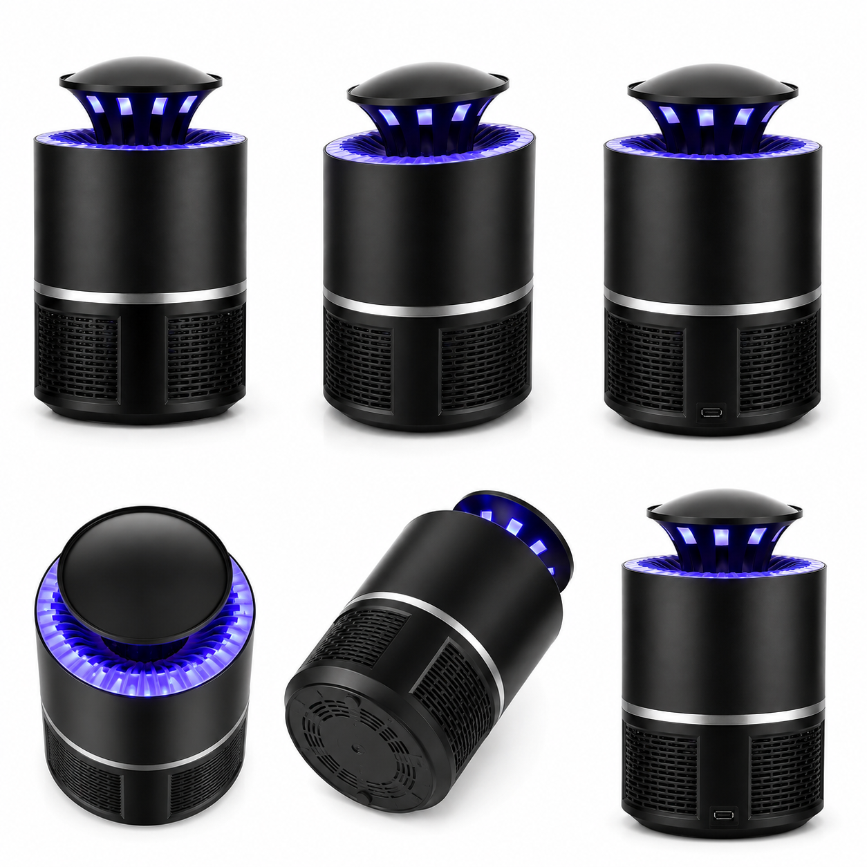 USB Rechargeable UV Mosquito Killer Lamp LED Night Light Indoor Insect Trap for Bedroom, Home & Office