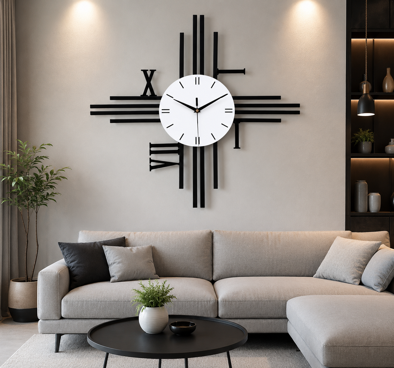 1905 Vintage Wall Clock Elegant Silent Wall Decor for Living Room, Office & Bedroom