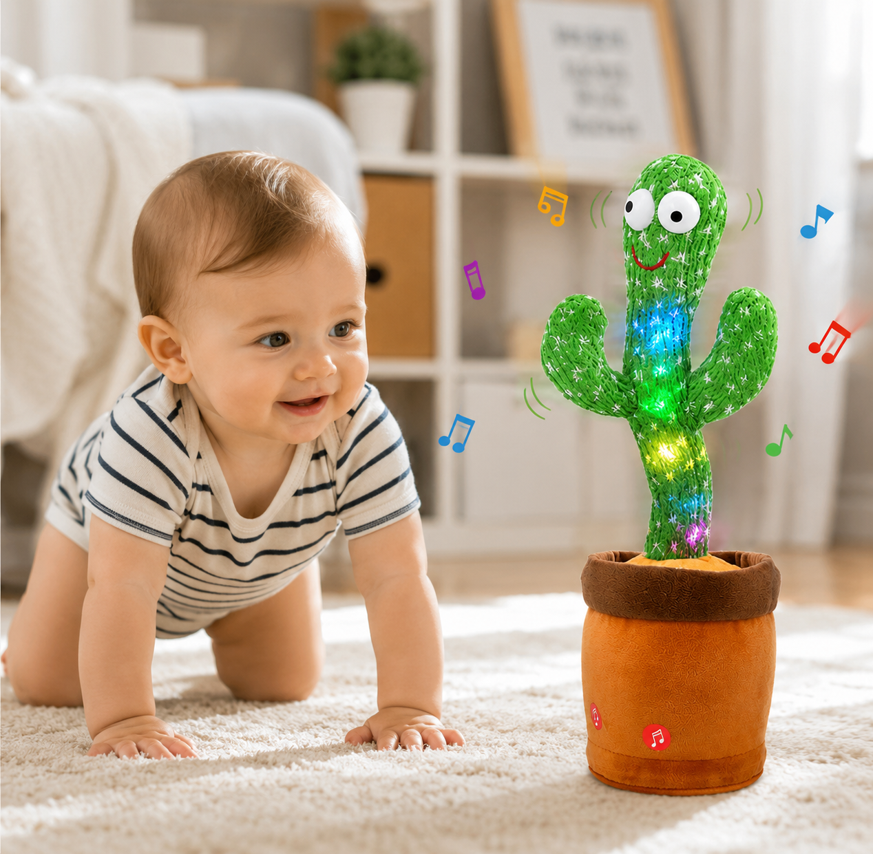 Cactus Plush Funny Electronic Shaking Cactus Singing Dancing Cactus Twisting Cactus Cute Plush Toy Education Toy Plush Toy with Songs For Home Decoration And Children Playing Birthday Gift Kids Toy Record Talk Stuffed Toy Cactus Doll With Music