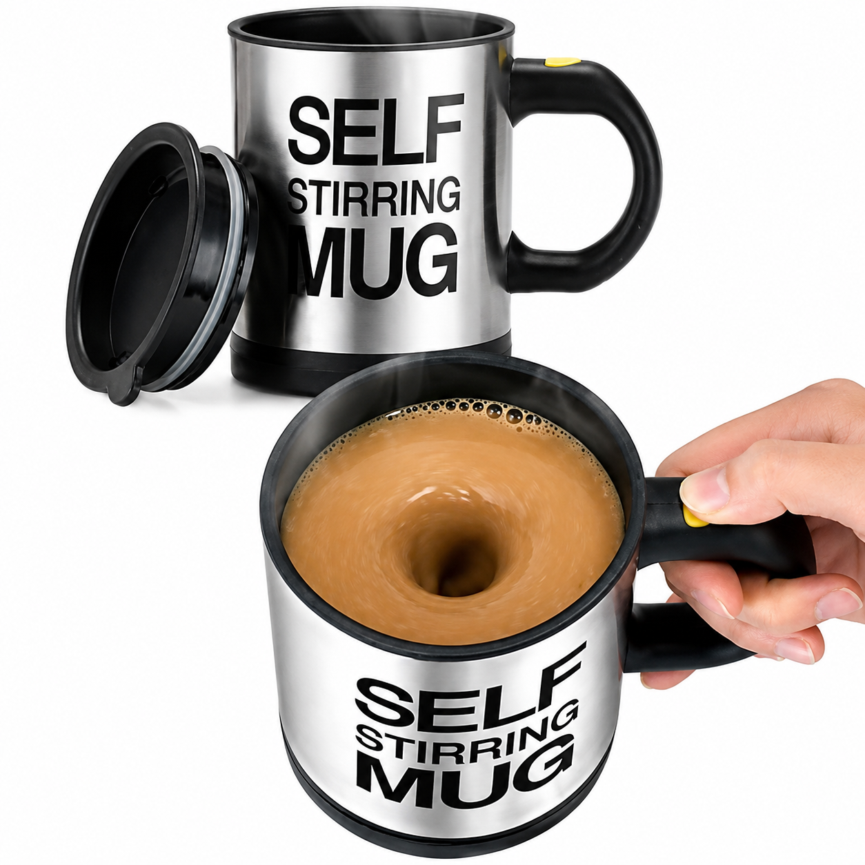 Self Stirring Coffee Mug Automatic Electric Mixing Cup for Coffee, Tea, Hot Chocolate & Protein Drinks