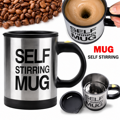 Self Stirring Coffee Mug Automatic Electric Mixing Cup for Coffee, Tea, Hot Chocolate & Protein Drinks
