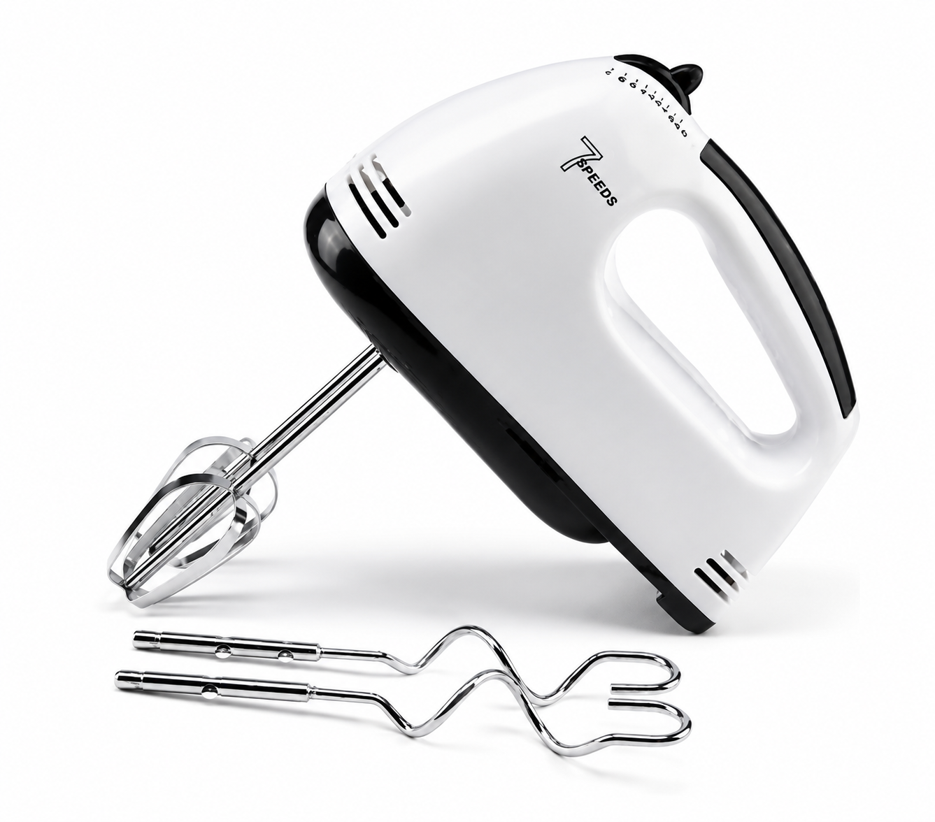 7 Speed Electric Hand Mixer Portable Kitchen Egg Beater, Dough Mixer & Baking Whisk for Cakes, Cream & Batter