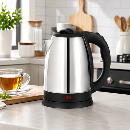 stainless steel electric kettle Silver gray Base Separation Desion Rust resistant Durable for Home Office During Travel
