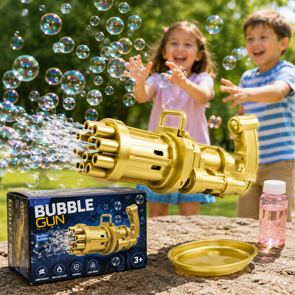 Automatic Bubble Gun Machine Fun Outdoor Toy for Kids